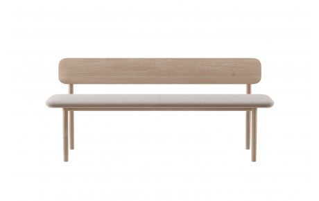 Neva bench with backrest(圖)